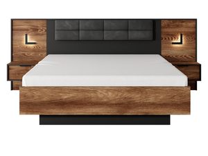 Miniaturka 21 - Nowoczesne łóżko z pojemnikiem na pościel i drewnianym korpusem do stylowej sypialni