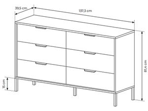 Miniaturka 13 - Wymiary klasycznej komody z szufladami
