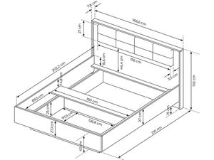 Miniaturka 17 - Techniczne wymiary łózka do sypialni
