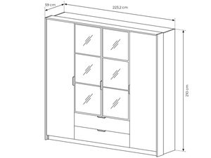 Miniaturka 7 - Szafa z technicznymi wymiarami