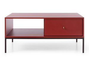 Miniaturka 4 - Minimalistyczna szafka RTV w czerwieni z otwartym frontem