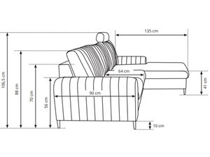 Miniaturka 7 - Schemat techniczny sofy z funkcją rozkładania