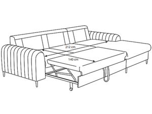 Miniaturka 8 - Schemat rozkładania narożnika modułowego z funkcją spania