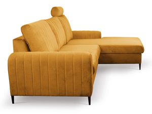 Miniaturka 3 - Musztardowy narożnik na czarnych nóżkach