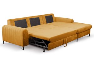 Miniaturka 4 - Musztardowy narożnik z funkcją rozkładania