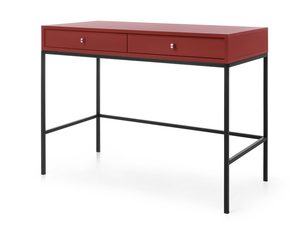 Miniaturka 9 - Minimalistyczna toaletka czerwona z metalową podstawą