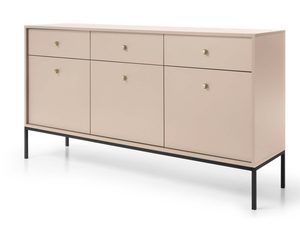 Miniaturka 1 - Nowoczesna komoda beżowa z szufladami i prostym blatem