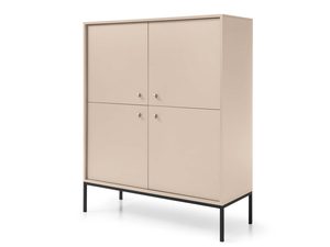 Miniaturka 3 - Beżowa komoda z czterema drzwiami w nowoczesnym stylu