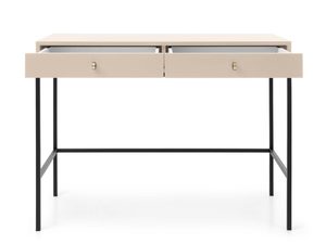 Miniaturka 2 - Beżowa toaletka z metalowym stelażem i złotymi detalami glamour