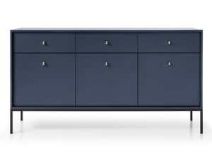 Miniaturka 13 - Stylowa komoda w kolorze granatowym ze złotymi uchwytami