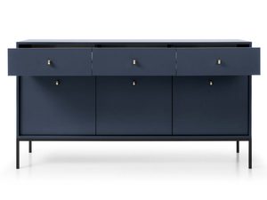 Miniaturka 15 - Nowoczesna komoda w kolorze niebieskim z otwartymi szufladami