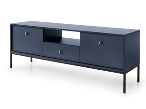 Miniaturka 6 - Szafka RTV granatowa z wnęką i szufladą w stylu modern