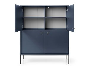 Miniaturka 8 - Szafa granatowa z czterema drzwiami w stylu nowoczesnym