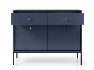 Miniaturka 14 - Granatowa komoda z otwartą szufladą i ozdobnym uchwytem