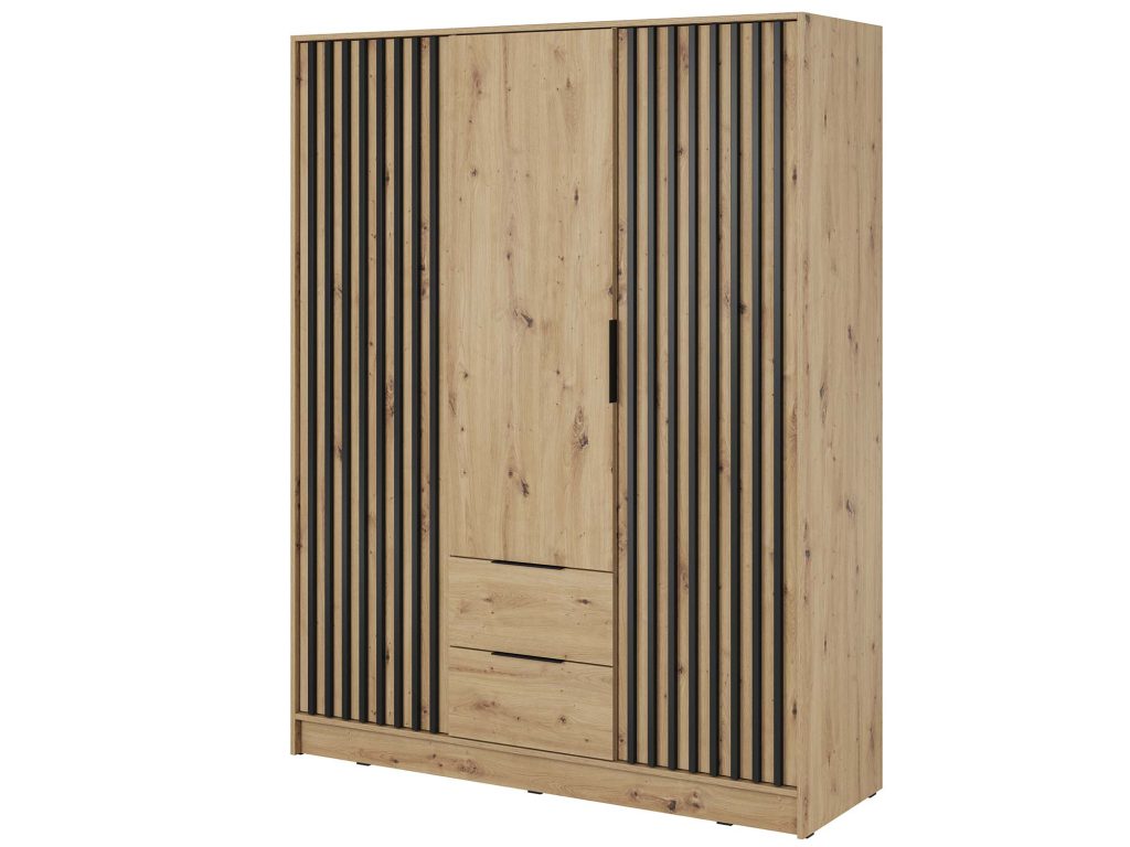 Szafa DELY 3D 150cm Bez Lustra, Trzy Opcje Kolorów