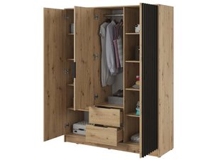 Miniaturka 3 - Szafa z drewnianymi frontami w pespektywie wewnętrznej