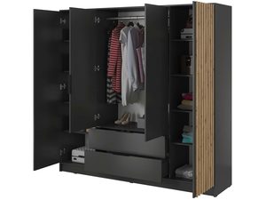 Miniaturka 5 - Wnętrze szarej szafy z drążkiem