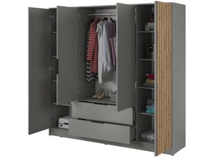 Miniaturka 8 - Przestronna szafa otwierana z szufladami