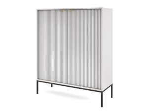 Miniaturka 6 - Komoda z ryflowanym frontem i czarną podstawą w stylu loftowym