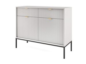 Miniaturka 5 - Komoda loftowa z ryflowanym wykończeniem i złotymi akcentami