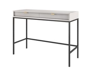 Miniaturka 5 - Toaletka z pionowym ryflowaniem i czarnym metalowym stelażem