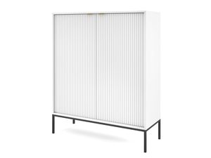 Miniaturka 11 - Komoda z drzwiami frezowanymi i nowoczesnym czarnym korpusem