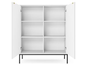 Miniaturka 12 - Komoda w stylu nowoczesnym z czarnym stelażem i białymi drzwiami