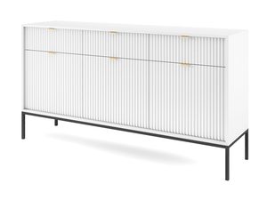 Miniaturka 9 - Komoda z białymi frontami i czarną podstawą w stylu skandynawskim