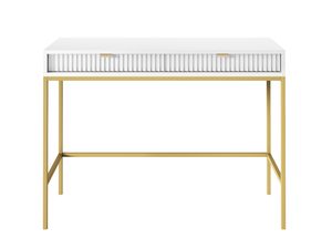 Miniaturka 15 - Biała toaletka ze złotymi nogami w stylu glamour