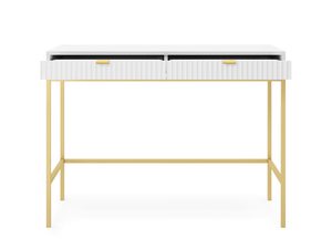 Miniaturka 16 - Toaletka z frezowanym frontem i złotą podstawą w stylu nowoczesnym