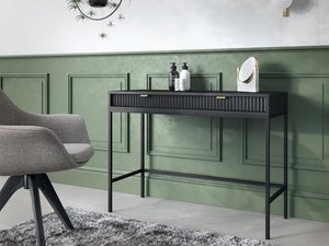 Miniaturka 3 - Czarna toaletka z frezowanym frontem i prostym stelażem