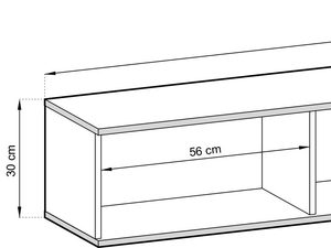Miniaturka 8 - Rysunek techniczny szafki RTV z półkami
