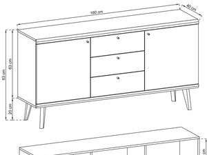 Miniaturka 5 - Rysunek techniczny komody z szufladami