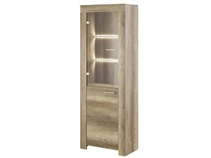 Miniaturka 4 - Wąska witryna z podświetlanymi szklanymi półkami