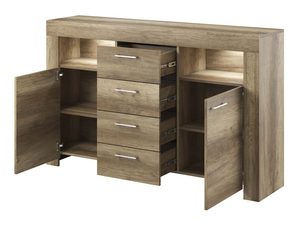 Miniaturka 5 - Wizualizacja drewnianej komody z szufladami i półkami