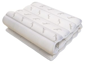 Miniaturka 3 - Złożony materac z dzianiny z haftem, kolor biały i złoty