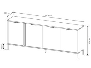 Miniaturka 7 - Rysunek techniczny podłużnej z wymiarami