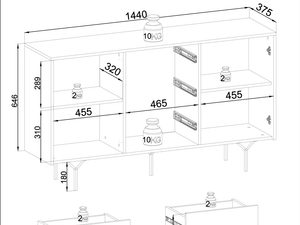 Miniaturka 6 - Pionowy dekor blatu z naturalnego drewna, struktura w stylu rustykalnym