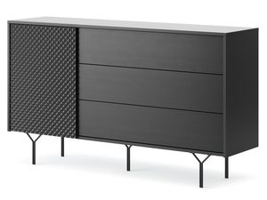 Miniaturka 1 - Nowoczesna komoda z ryflowanym frontem