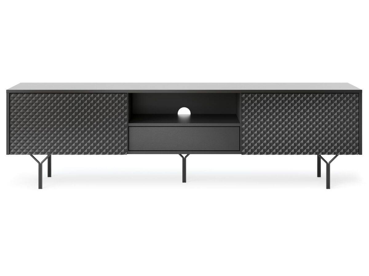 Nowoczesna Szafka RTV Kruk – Czarny Grafit
