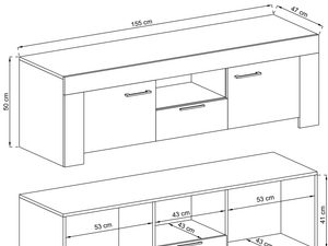 Miniaturka 12 - Schemat witryny ze szklanymi drzwiami i podświetleniem