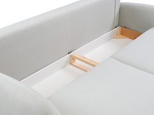 Miniaturka 15 - Sofa modułowa w jasnoszarym kolorze z pojemnikiem na pościel