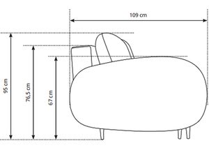 Miniaturka 18 - Schemat techniczny sofy modułowej, wymiary i układ elementów