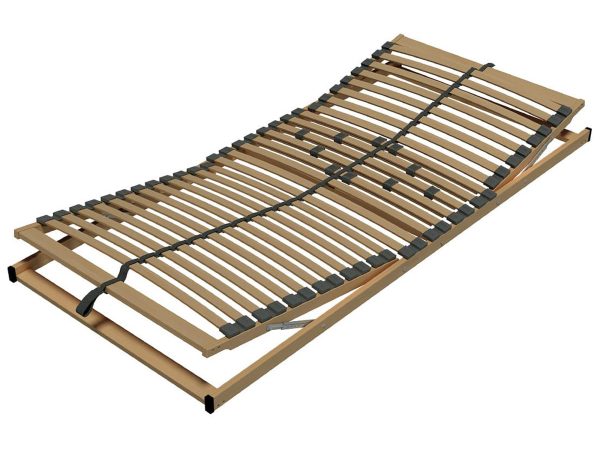Drewniany stelaż łóżka z listwami sprężynującymi