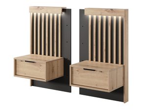 Miniaturka 2 - Nowoczesne szafki nocne z drewnianymi akcentami i szufladami