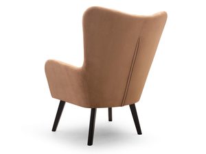 Miniaturka 12 - Beżowy fotel tapicerowany z pionowym pikowaniem