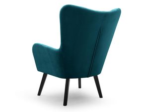 Miniaturka 4 - Turkusowy fotel tapicerowany z pionowym pikowaniem