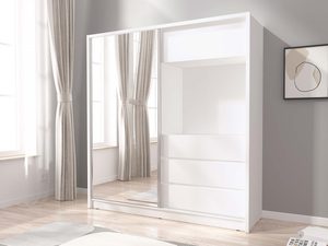 Miniaturka 3 - Przestronna szafa z lustrzanymi drzwiami, styl minimalistyczny
