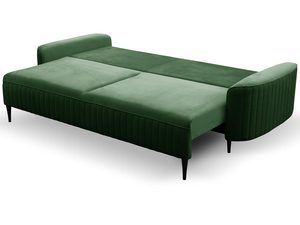 Miniaturka 23 - Zielona sofa welurowa z funkcją spania, loftowy design