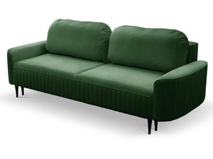 Miniaturka 21 - Zielona sofa welurowa do salonu w stylu retro